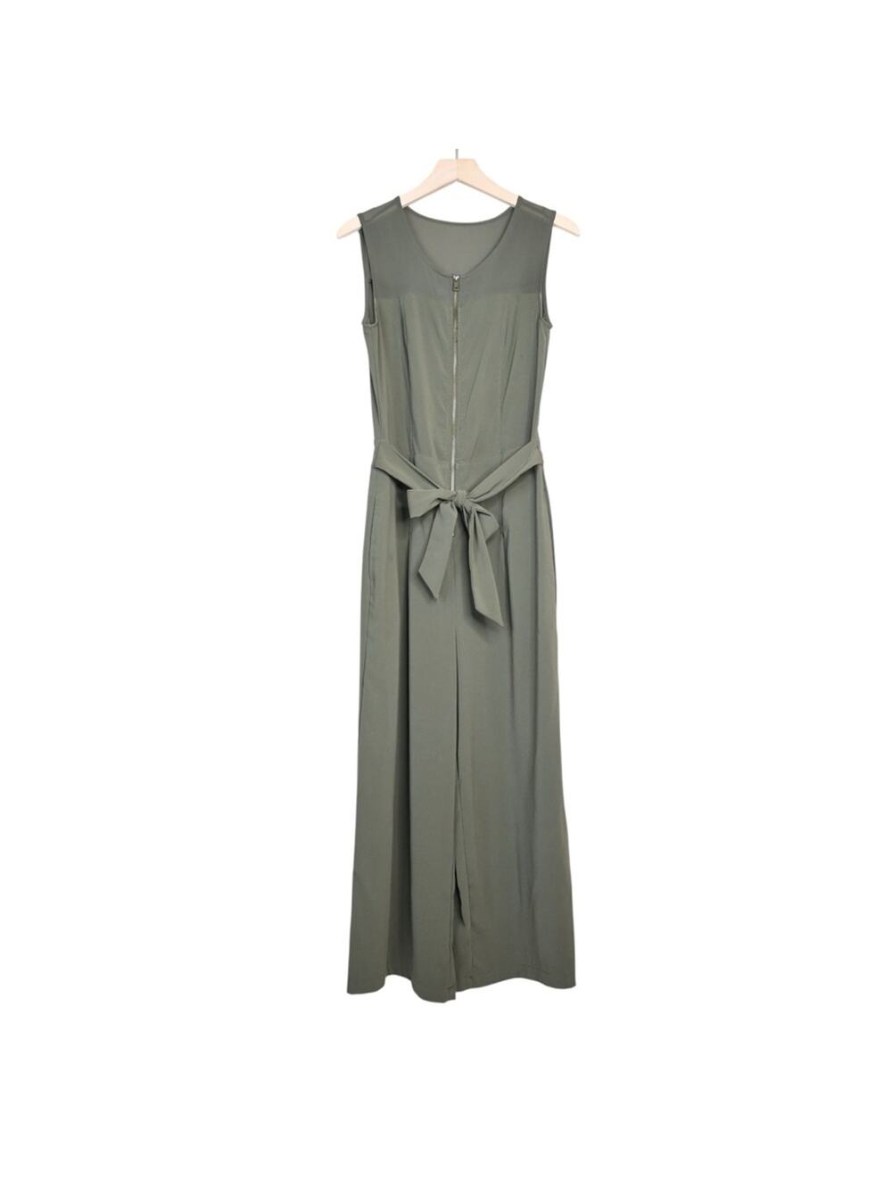 Octavia Women's S Tie Waist Sleeveless Long Pant Romper Jumpsuit